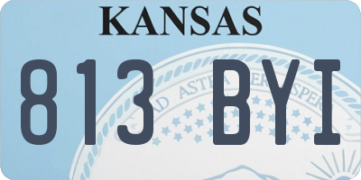 KS license plate 813BYI