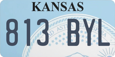 KS license plate 813BYL