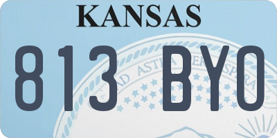 KS license plate 813BYO