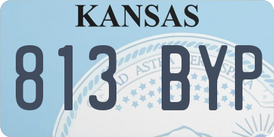 KS license plate 813BYP