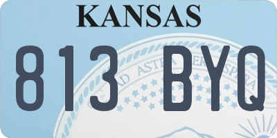 KS license plate 813BYQ