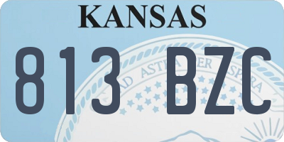 KS license plate 813BZC