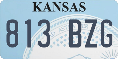 KS license plate 813BZG