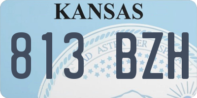 KS license plate 813BZH
