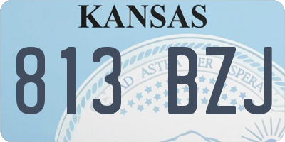 KS license plate 813BZJ