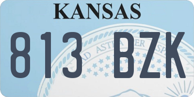 KS license plate 813BZK