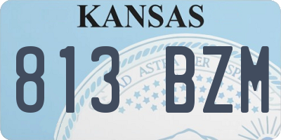 KS license plate 813BZM