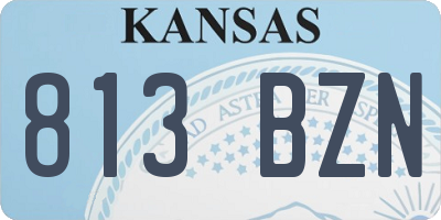 KS license plate 813BZN