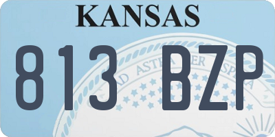 KS license plate 813BZP