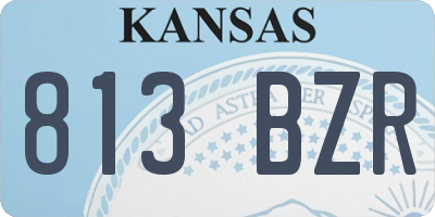 KS license plate 813BZR