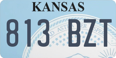 KS license plate 813BZT