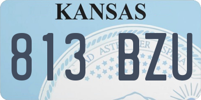 KS license plate 813BZU