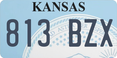 KS license plate 813BZX
