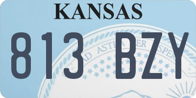 KS license plate 813BZY