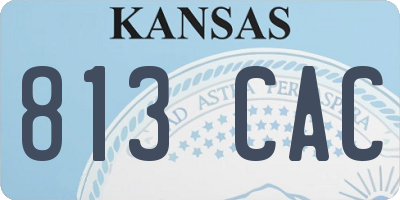 KS license plate 813CAC