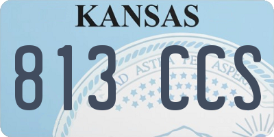KS license plate 813CCS