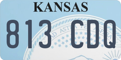 KS license plate 813CDQ