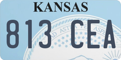 KS license plate 813CEA