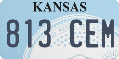 KS license plate 813CEM