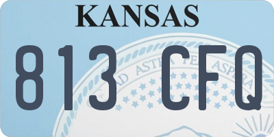 KS license plate 813CFQ
