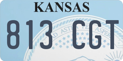 KS license plate 813CGT