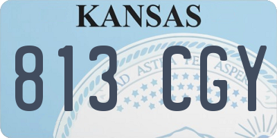 KS license plate 813CGY