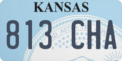 KS license plate 813CHA