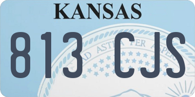 KS license plate 813CJS
