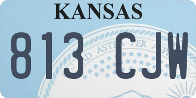 KS license plate 813CJW