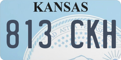 KS license plate 813CKH