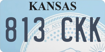 KS license plate 813CKK