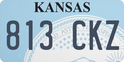 KS license plate 813CKZ
