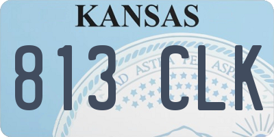 KS license plate 813CLK