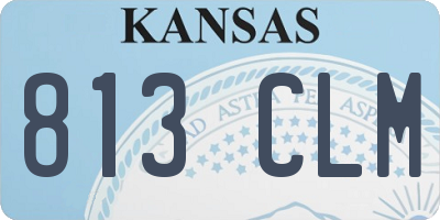 KS license plate 813CLM
