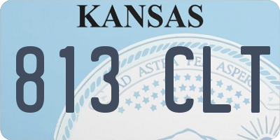 KS license plate 813CLT