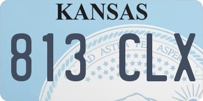 KS license plate 813CLX