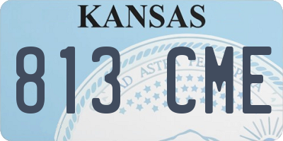KS license plate 813CME