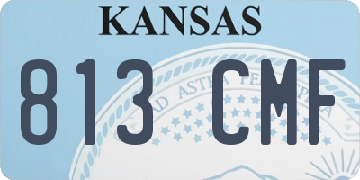 KS license plate 813CMF