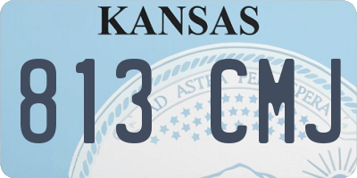 KS license plate 813CMJ