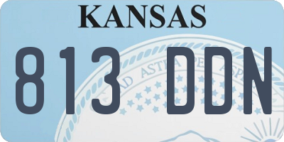 KS license plate 813DDN