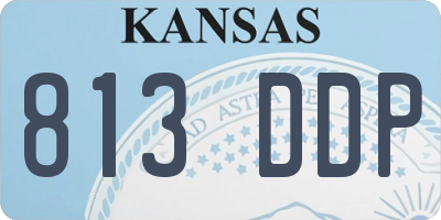 KS license plate 813DDP