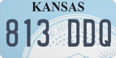 KS license plate 813DDQ