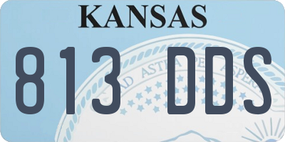 KS license plate 813DDS