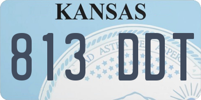 KS license plate 813DDT