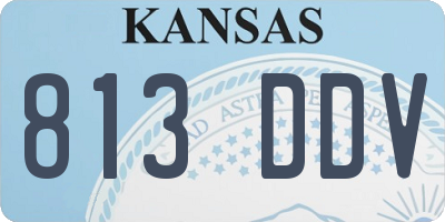 KS license plate 813DDV