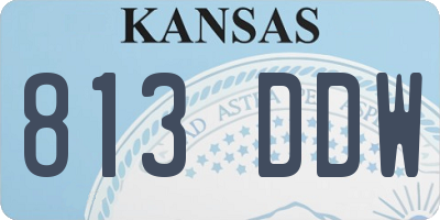 KS license plate 813DDW
