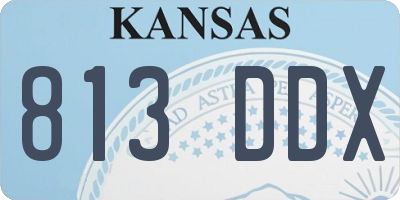 KS license plate 813DDX