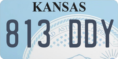 KS license plate 813DDY