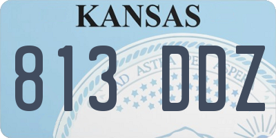 KS license plate 813DDZ
