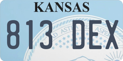 KS license plate 813DEX